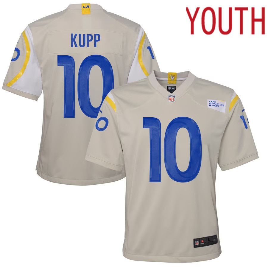Youth Los Angeles Rams #10 Cooper Kupp Nike Bone Game NFL Jersey->youth nfl jersey->Youth Jersey